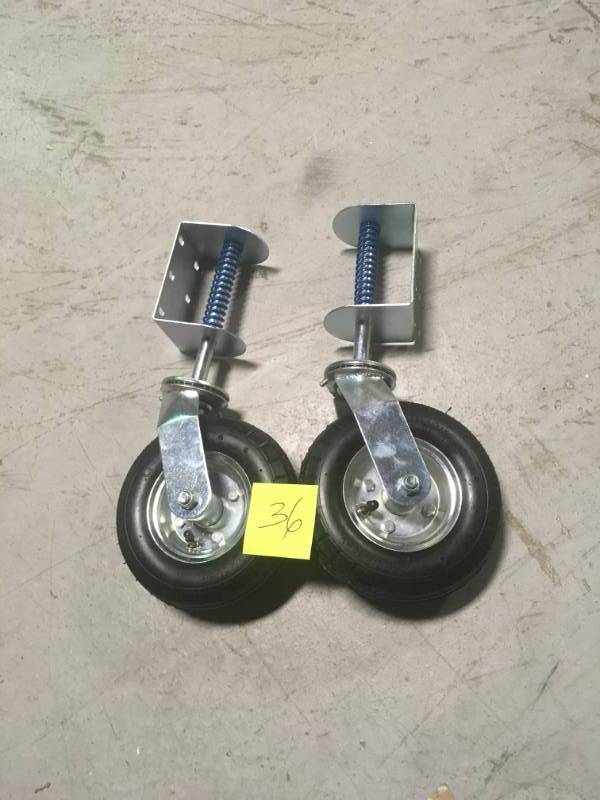 8 in. Pneumatic Gate Caster with 200 lbs. Load Capacity in very good condition