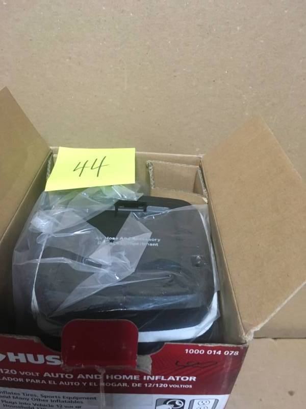 Husky 12-Volt120-Volt Home and Auto Inflator in very good condition