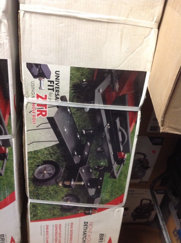 Brinly-Hardy 48 in. Front Mount Dethatcher for ZTR Mowers in good conditions