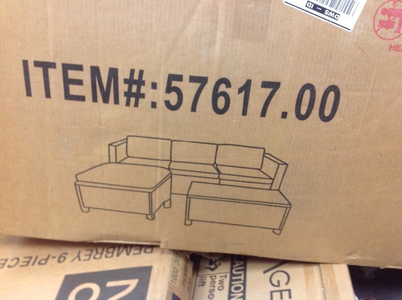 Noble House Puerta Dark Brown 5-Piece Wicker Outdoor Sectional with Beige Cushions in good conditions