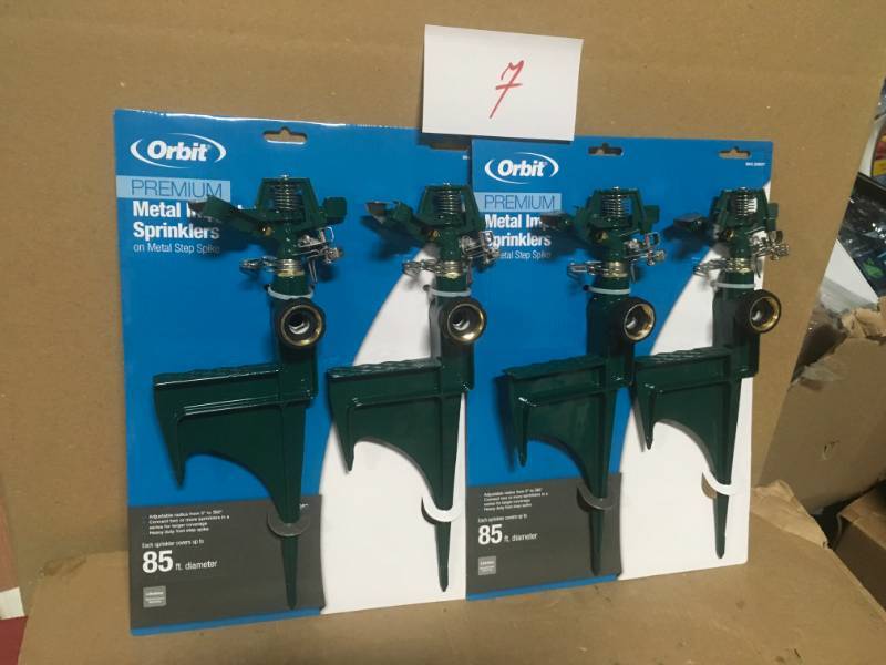 lot 7 image: Orbit Zinc Green Partial-Circle and Full-Circle Sprinkler Head (2-Pack) QTY 2 in good condition