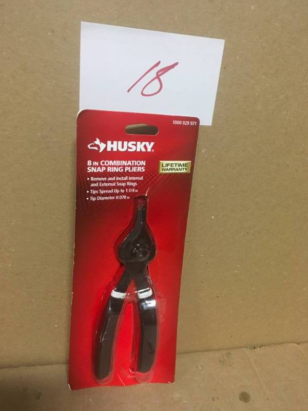 lot 18 image: Husky 8 in. Snap Ring Pliers  in good condition