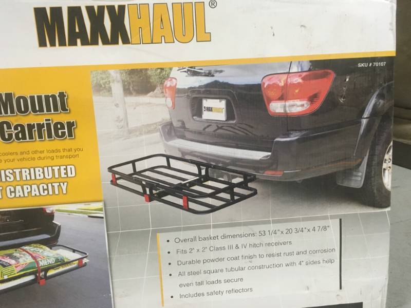 lot 22 image: MaxxHaul 70107 Compact Cargo Carrier, 500 lb Capacity in good condition