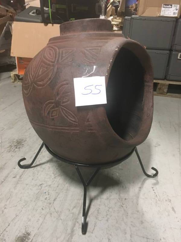 lot 55 image: 12 in. Dia Dark Flame Wood in good condition