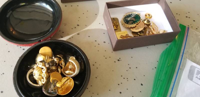 lot 10 image: Womens Vintage Earrings and Lapel Pins