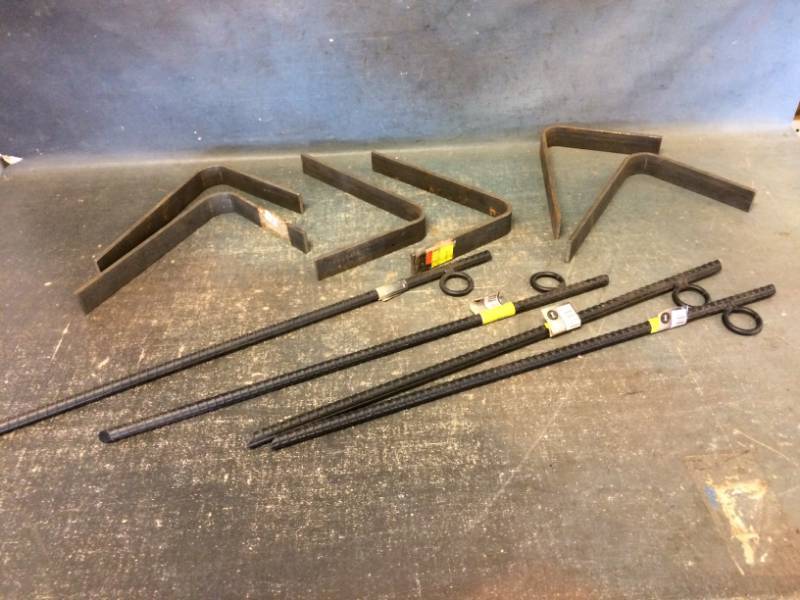 Rebar Stakes and Steel Brackets