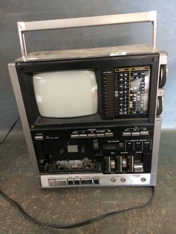 Portable TVRadioCassette Combination