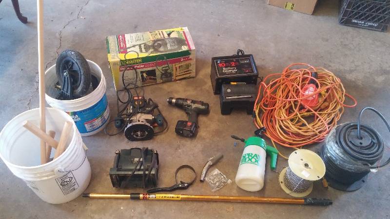 lot 110 image: Power Tools and Garage Items