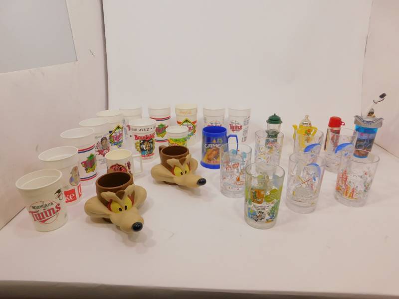 Large Lot of Collectible Glasses, Cups
