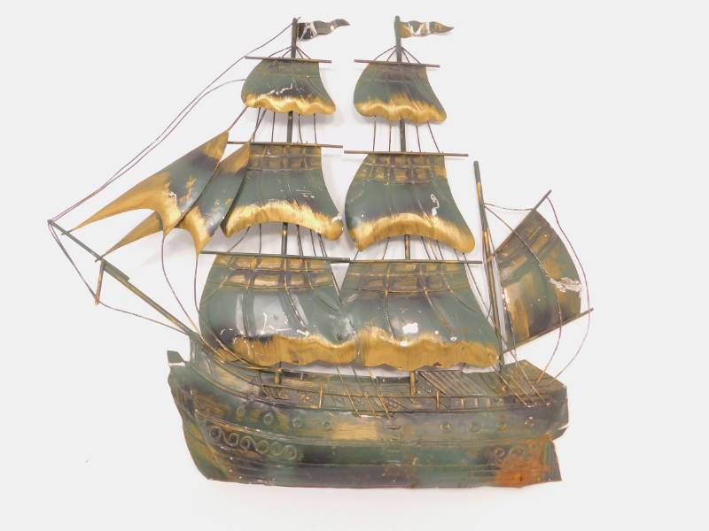 Metal Sail Boat Wall hanging