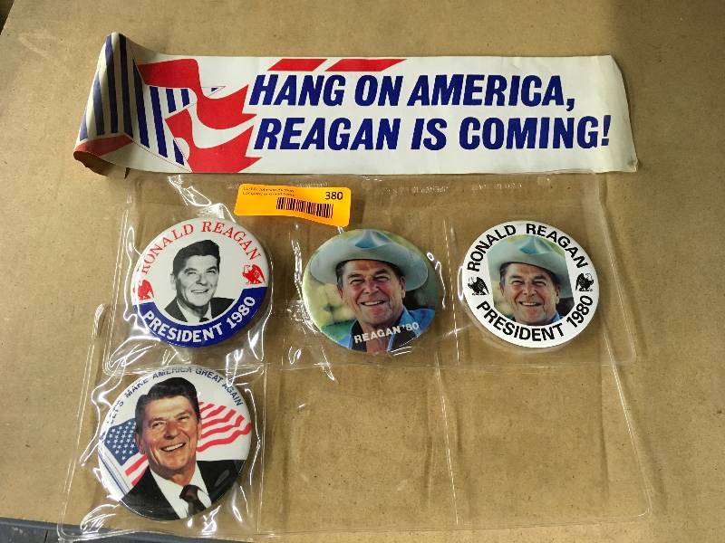 lot 380 image: Reagan Presidential Race Memorabilia