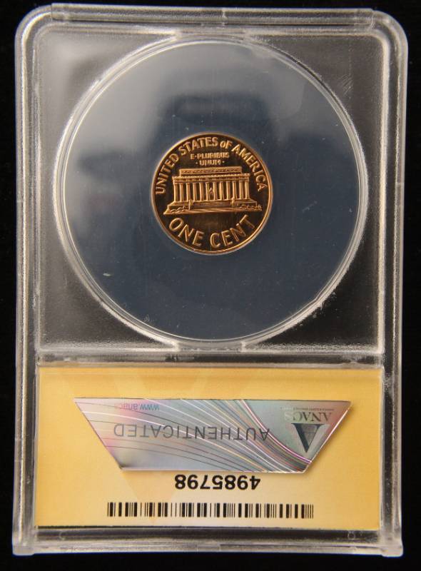 lot 07 image: 1960 LARGE DATE PROOF LINCOLN CENT PF66 RED ANACS