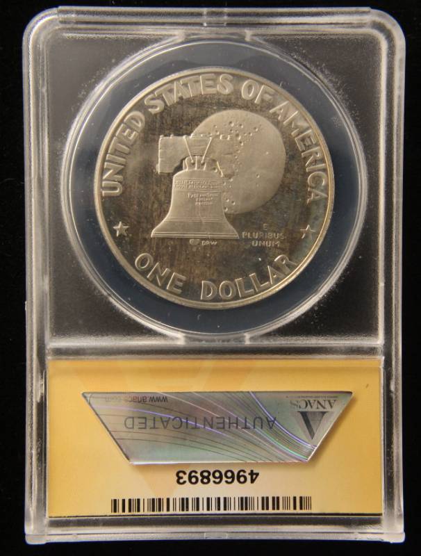lot 18 image: 1976-S PROOF 40% SILVER EISENHOWER DOLLAR PF67 DCAM ANACS
