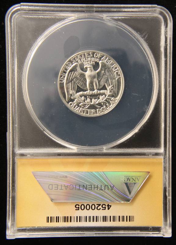 lot 26 image: 1958 PROOF WASHINGTON QUARTER PF67 ANACS