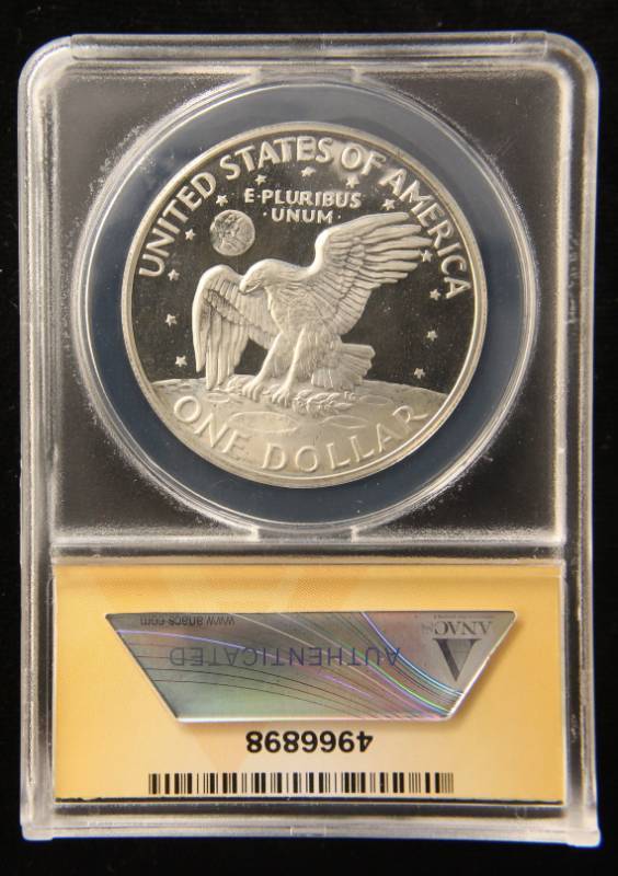 lot 30 image: 1972-S PROOF 40% SILVER EISENHOWER DOLLAR PF67 DCAM ANACS