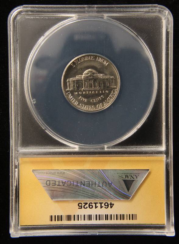 lot 37 image: 1992-D JEFFERSON NICKEL MS65 6 STEPS ANACS