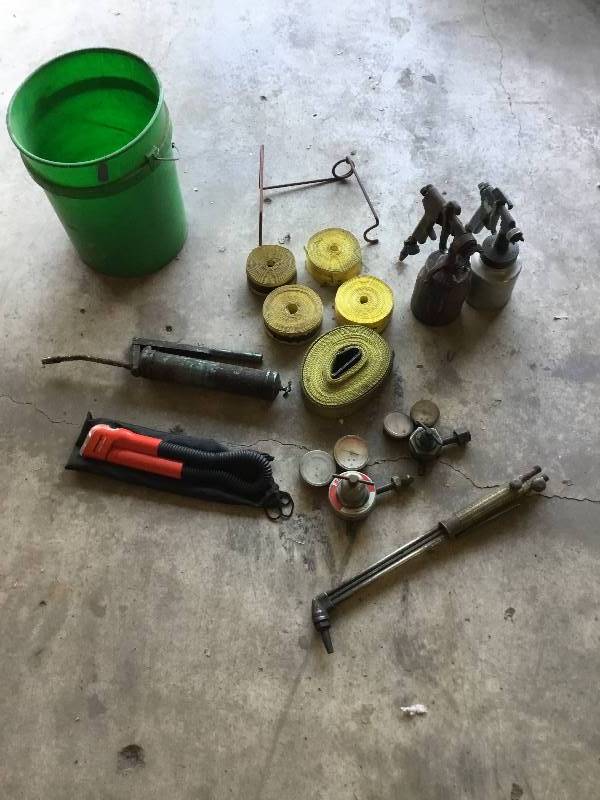 garage items, welding and straps