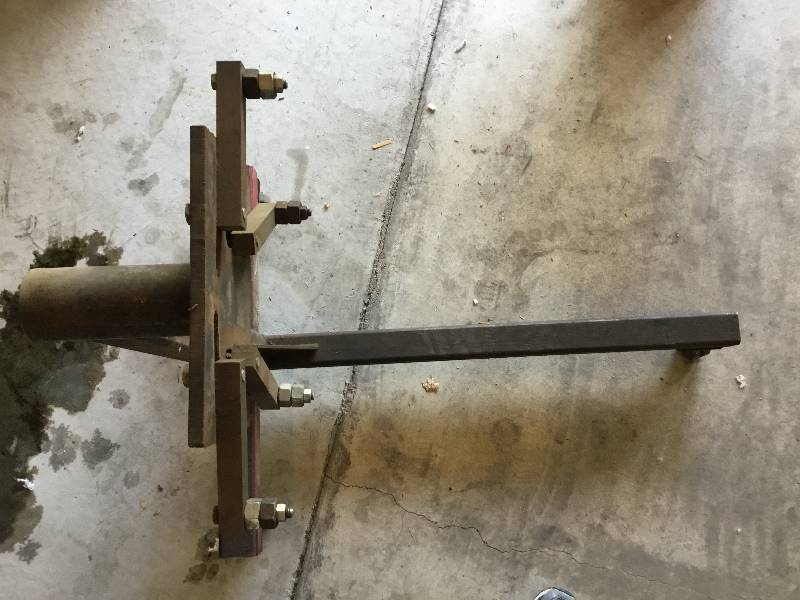 Heavy duty homemade motor mount on wheels.