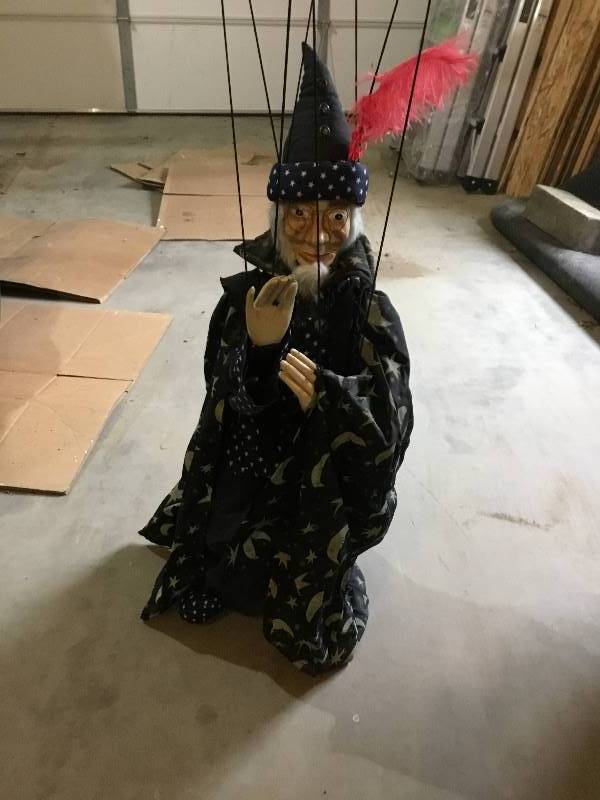 Vintage Wizard Marionette puppet
