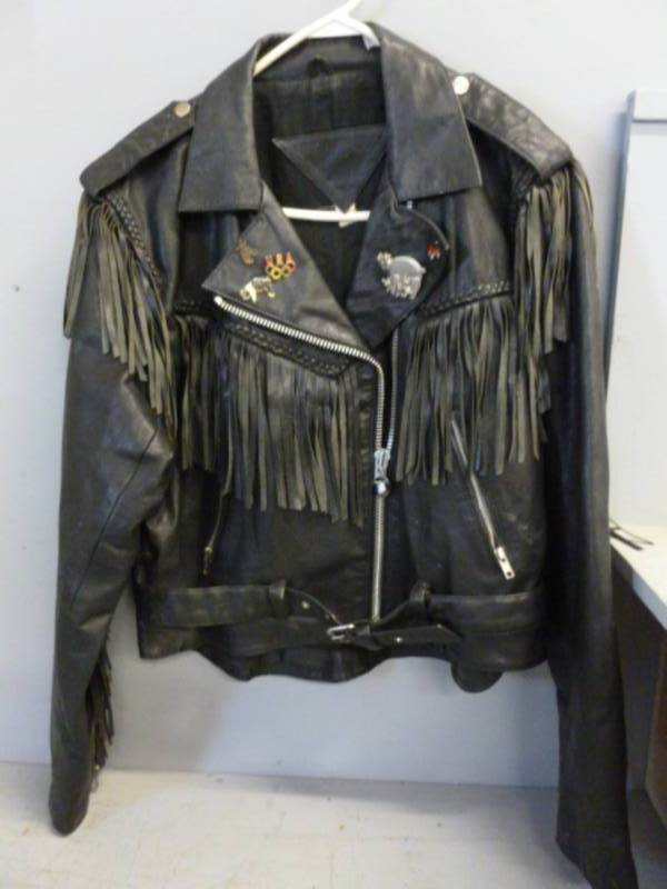 lot 82 image: Leather Biker Jacket