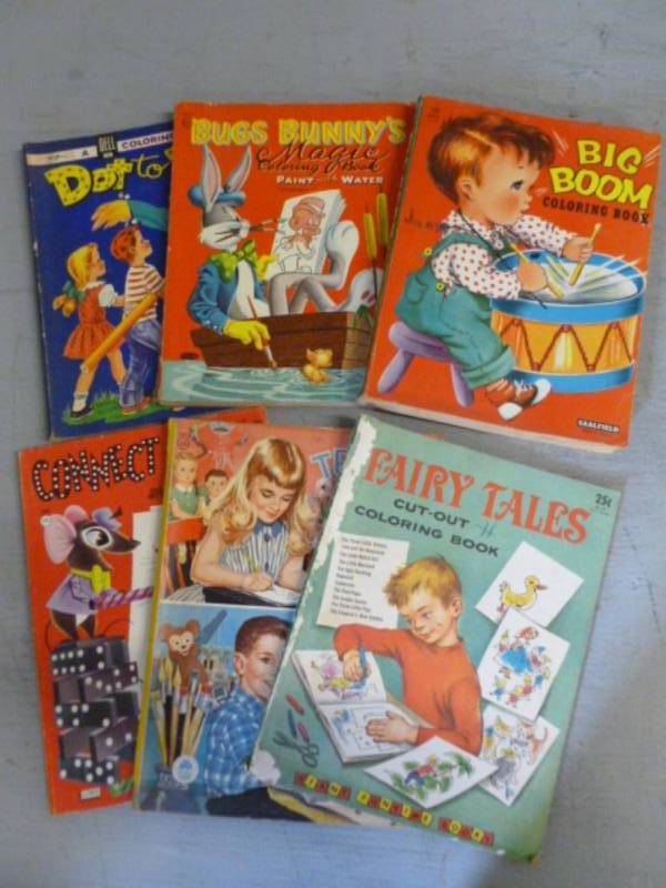 lot 251 image: Vintage Coloring Books