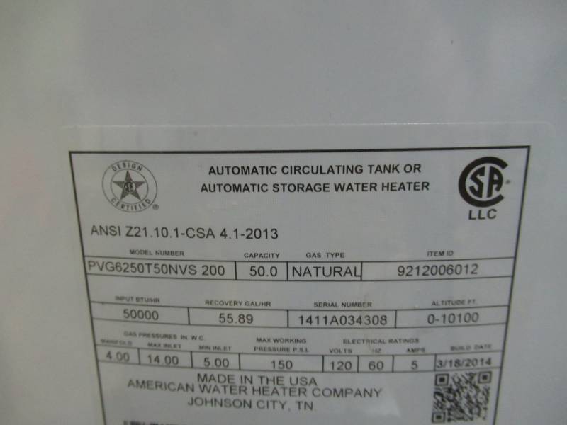 American Water Heater ProLine XE 50 Gallon 50,000 BTU Power Vent Tall  Natural Gas Water Heater, PVG6250T50NVS - Damage to casing, Broken Exhaust  Collar | MN HOME OUTLET BURNSVILLE BOILERS, WATER HEATERS