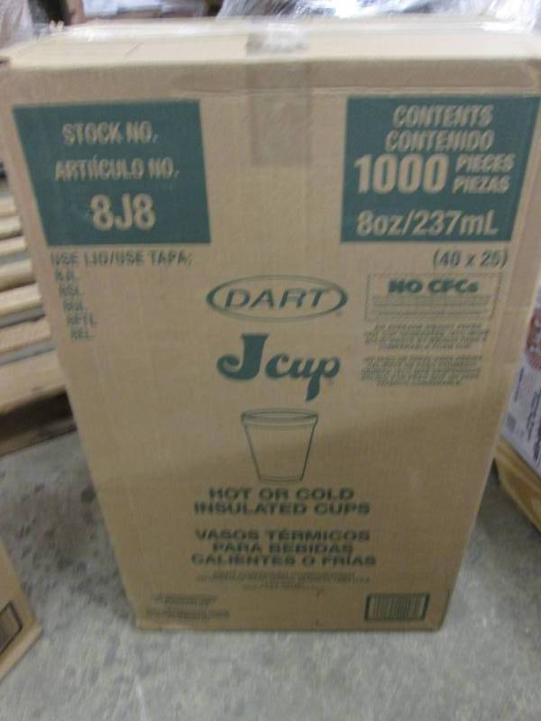 lot 60 image: Dart J Cup HotCold Cups 8 oz 1000 ...