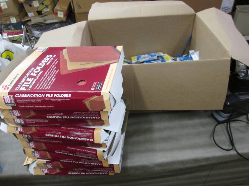 lot 63 image: 9 Boxes Skilcraft Earth Red Pressbo...