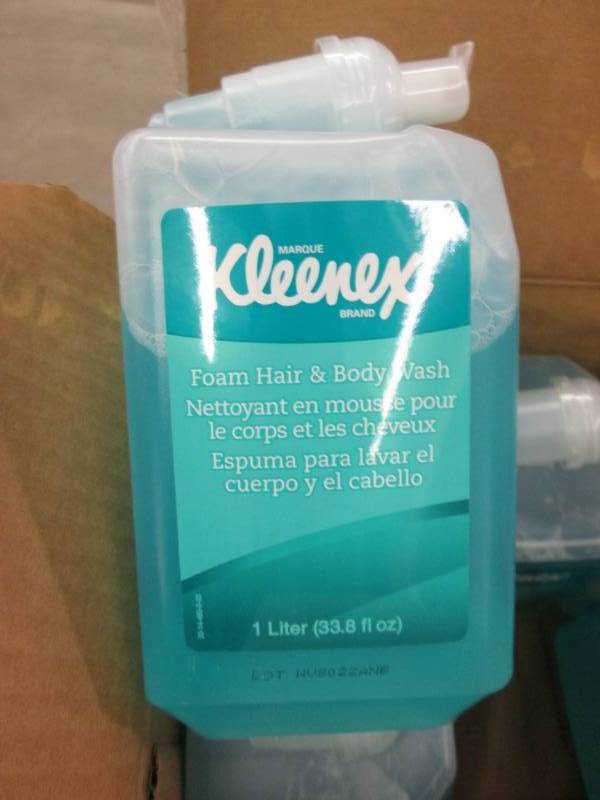 lot 80 image: Box of 6- 1 liter Size Kleenex Foam...
