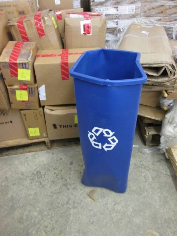 lot 91 image: Blue Recycler Bin- misshapen...