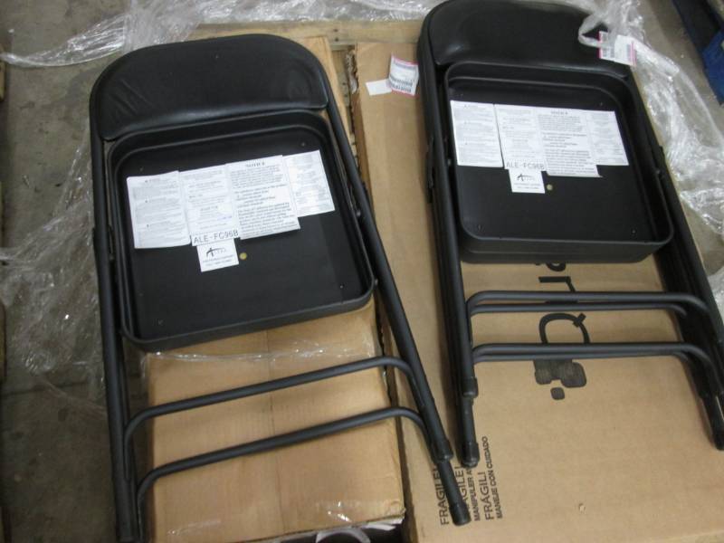 lot 101 image: Alera ALEFC96B Steel Folding Chair ...
