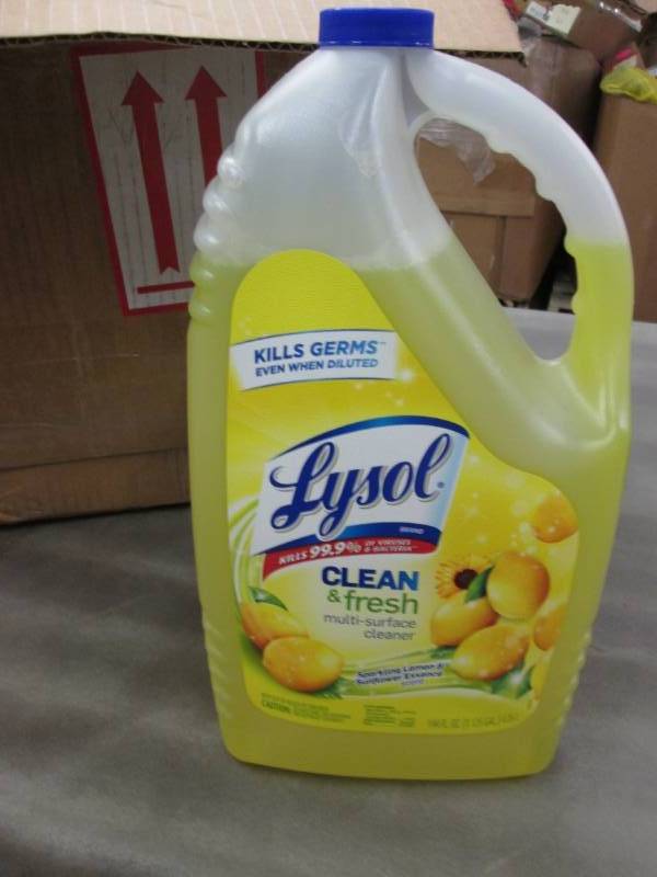 lot 111 image: Lot of 3 Lysol MultiSurface Cleaner...