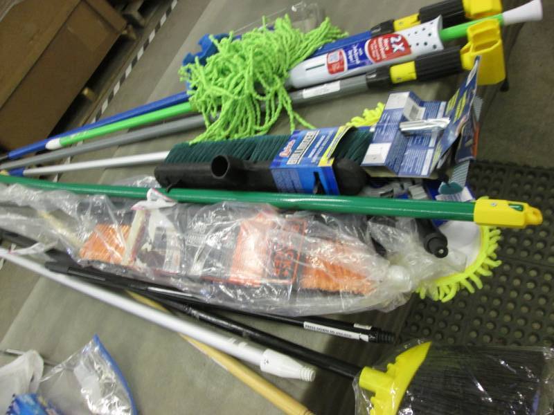 lot 121 image: Large Lot of Handles, Broom Heads, ...