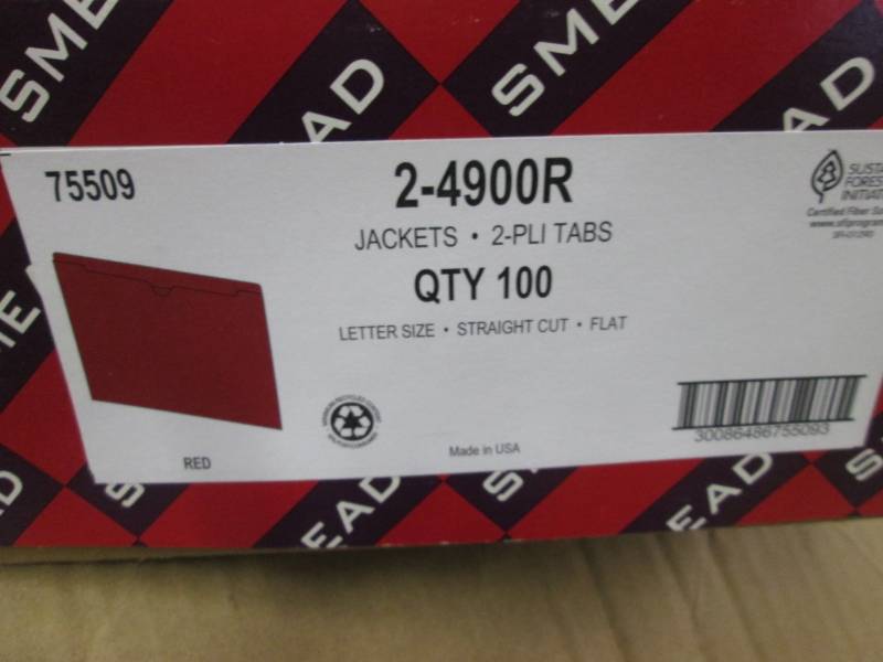 lot 129 image: 4 Boxes Smead File Jackets Reinforc...