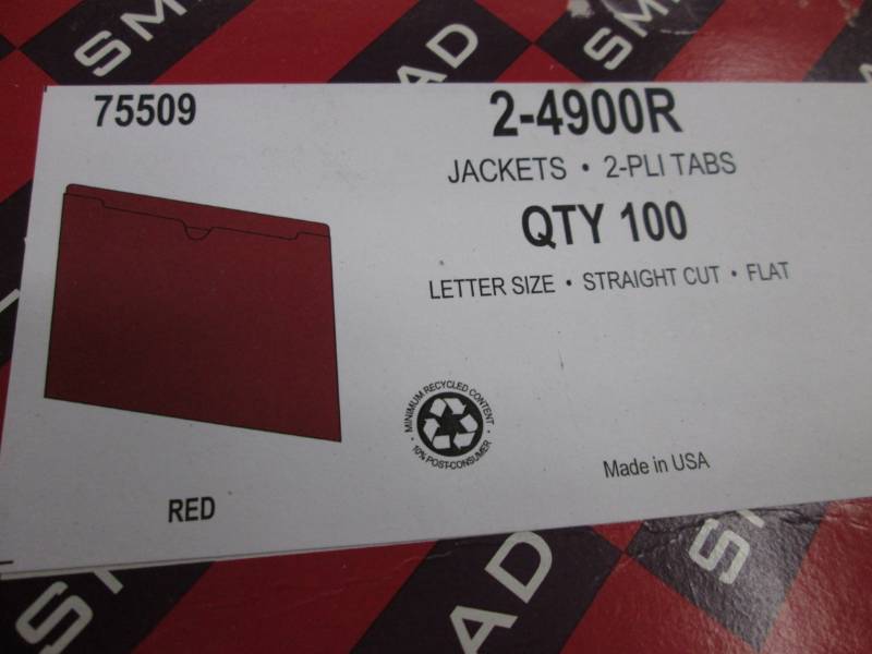 lot 131 image: 4 Boxes Smead File Jackets Reinforc...