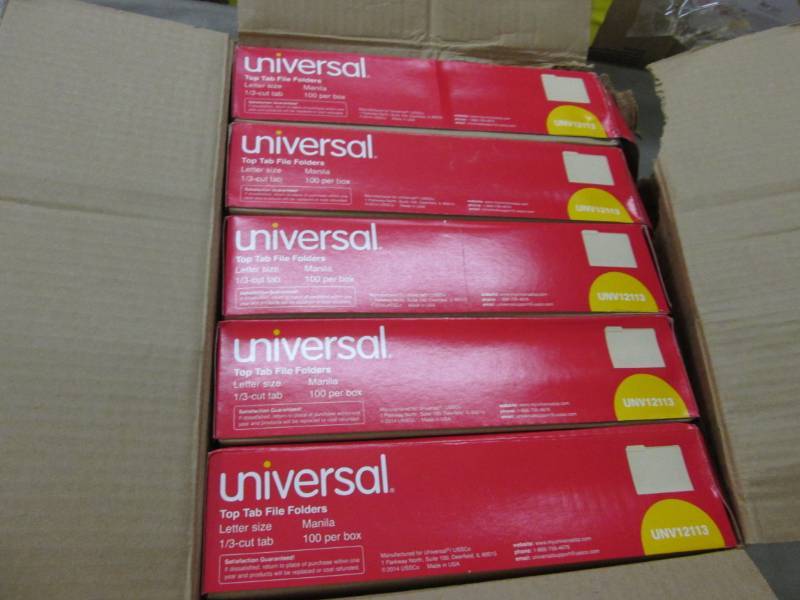 lot 193 image: 5 Boxes Universal 12113 File Folder...