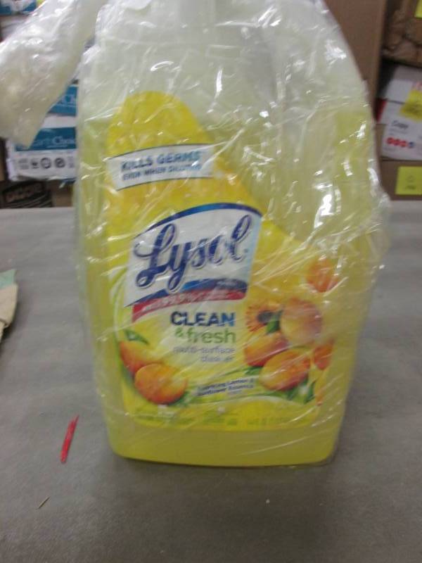 lot 223 image: Lot of 2 Lysol MultiSurface Cleaner...