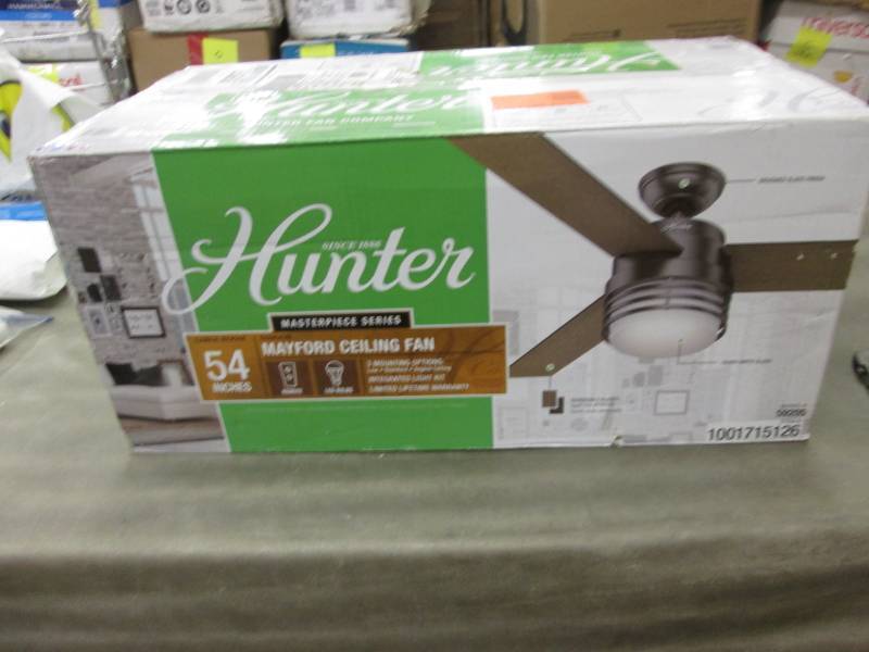 lot 240 image: Hunter Mayford 54 in. LED Indoor Br...