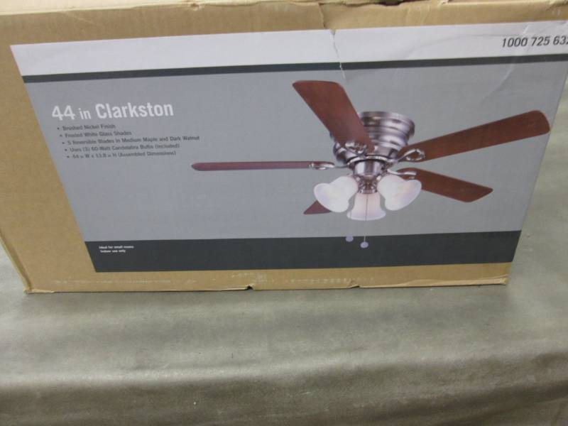 lot 262 image: Littleton 42 in. LED Indoor White C...