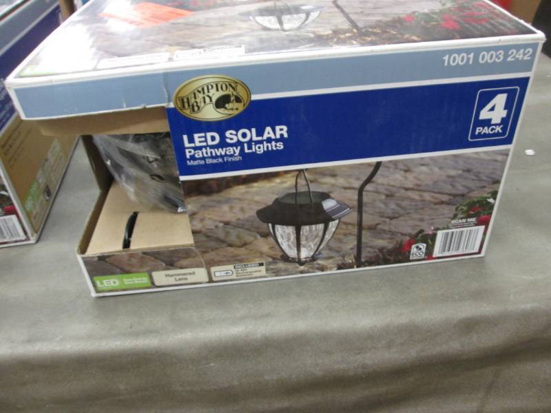 lot 278 image: Hampton Bay Solar Matte Black Outdo...