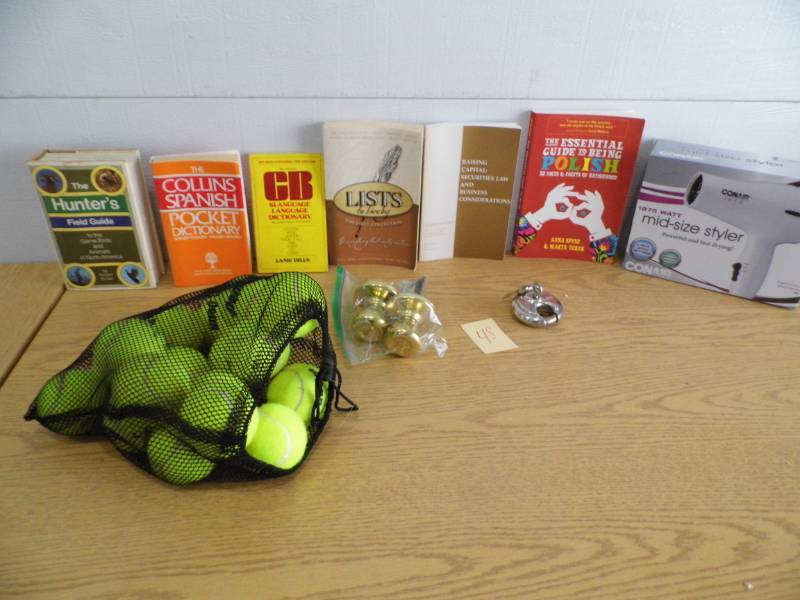 lot 48 image: Books - Tennis Balls - Lock