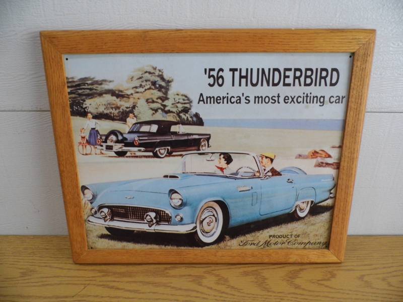lot 59 image: Tin Sign in Wood Frame