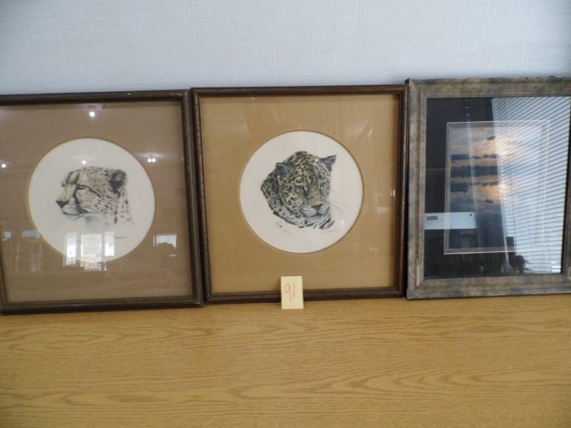lot 91 image: 3 Pc Artwork