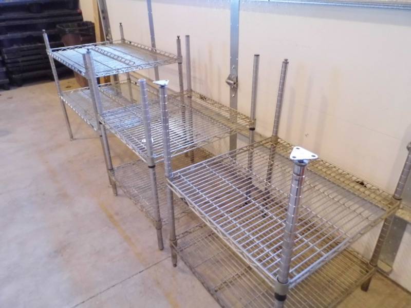 lot 115 image: Lot of 3 Stainless Steel Metro Racking