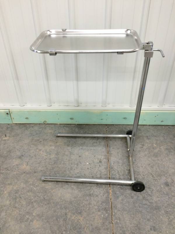 STAINLESS STEEL MOBILE MAYO TRAY STAND TROLLEY MEDICAL DOCTOR SALON EQUIPMENT TABLE