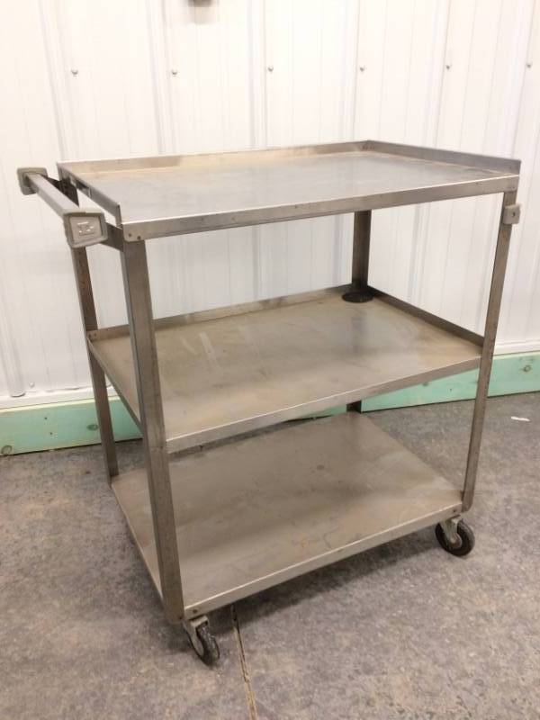 Lakeside Heavy Gauge Stainless Steel Foodservice Utility Stock Mobile Cart 500lb Capacity - A Little Dusty In Picture but we will clean before you pick up - Great Condition Otherwise