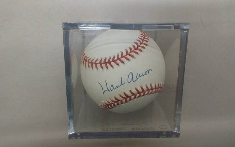 Hank Aaron Autographed Baseball