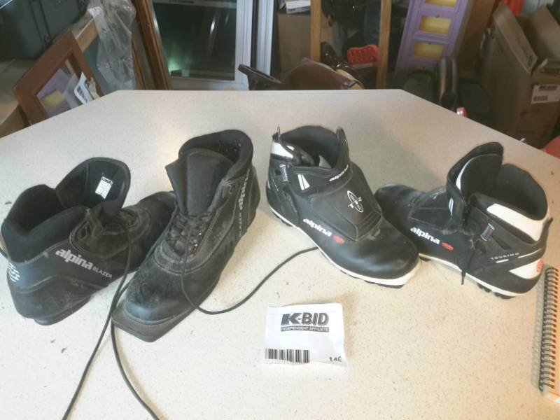 lot 140 image: 2 pair of ALPINA Cross Country Ski boots