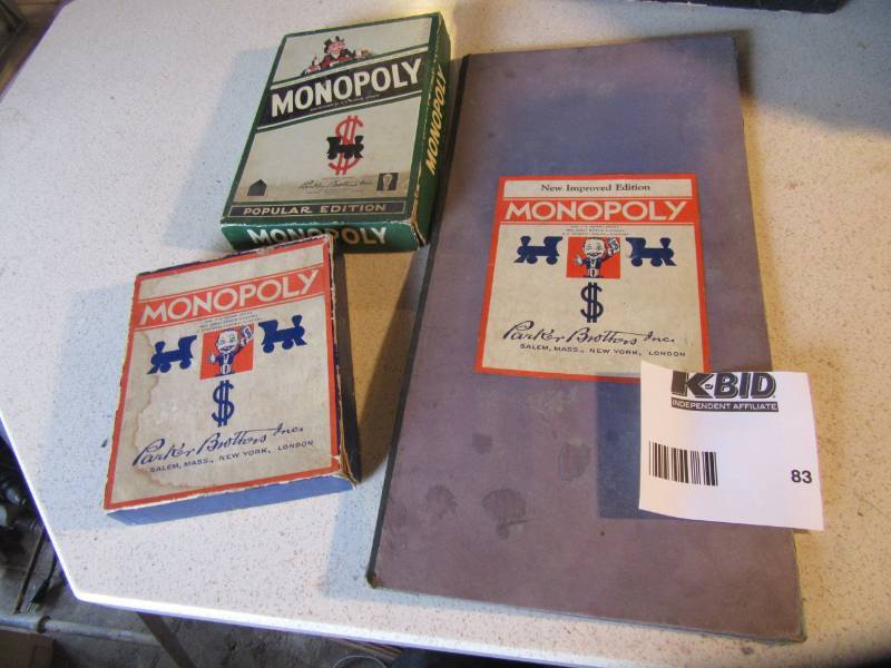 lot 83 image: Vintage Monopoly Game and partial game as pictured