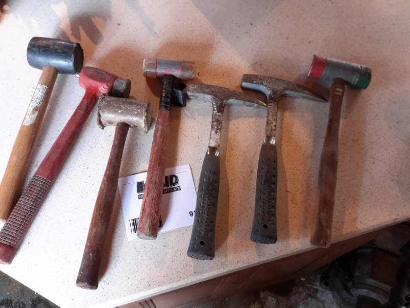 lot 91 image: Lot of hammers and mallets as pictured